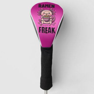 Couvre-club De Golf Kawaii Axalotl manger Ramen