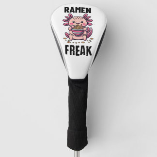 Couvre-club De Golf Kawaii Axalotl manger Ramen