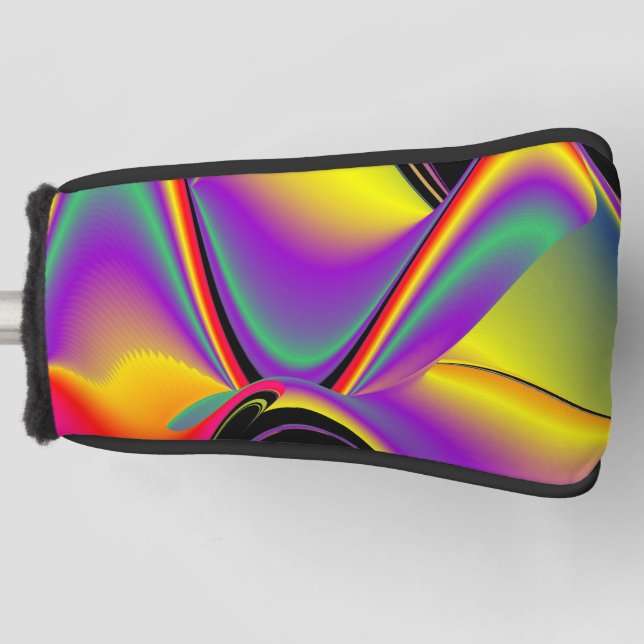 Couvre-club De Golf La magie des couleurs Abstrait Rainbowart 3D (Devant)