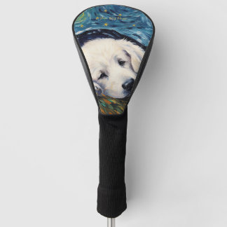 Couvre-club De Golf La nuit étoilée - Chien chiot des Grands Pyrénées 
