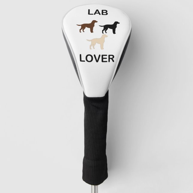 Couvre-club De Golf Lab Lover toutes les couleurs silhouettes (Devant)