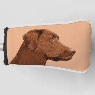 Couvre-club De Golf Labrador Retriever (Chocolat) Peinture - Chien Art