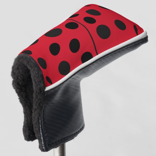 Couvre-club De Golf Lady Bug Red et Black Design (Devant 3/4)