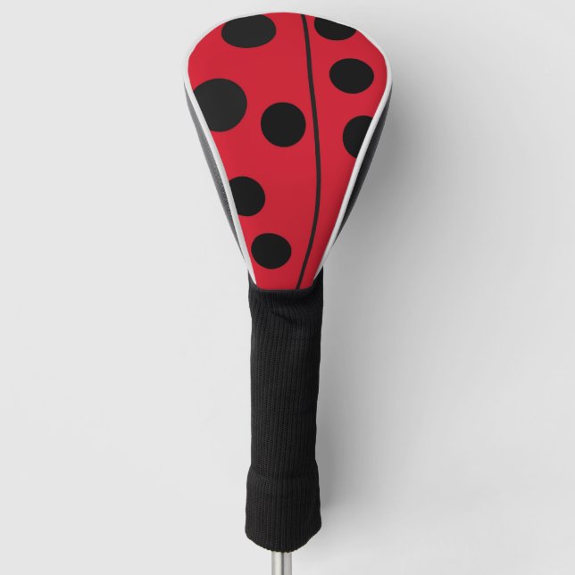 Couvre-club De Golf Lady Bug Red et Black Design (Devant)