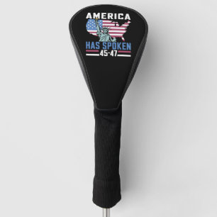 Couvre-club De Golf L'Amérique a parlé 45 47 Trump Président Vintage