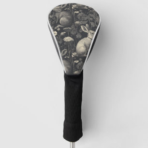 Couvre-club De Golf Lapin Élégant Toile Floral Motif Vintage (10)