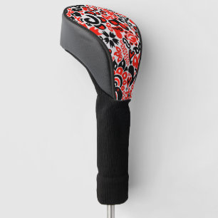 Couvre-club De Golf L'art populaire ukrainien motif floral abstact 