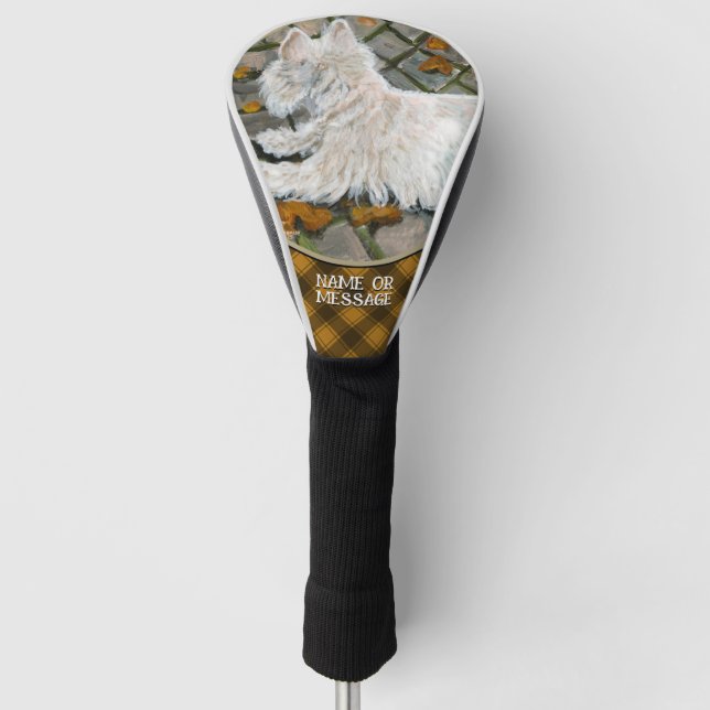 Couvre-club De Golf L'automne laisse Westie sur Patio (Devant)