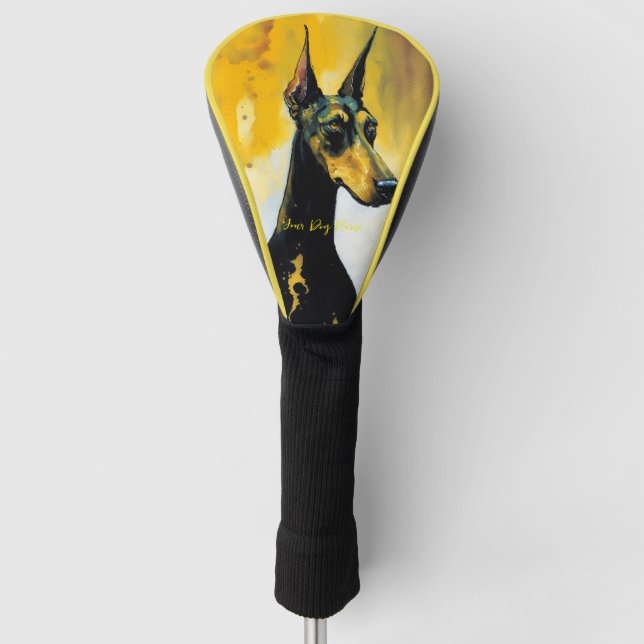 Couvre-club De Golf Le chien Doberman - Composition 003 (Devant)