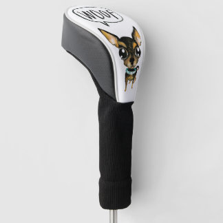 Couvre-club De Golf Le chiwawa mignon indique Woof !