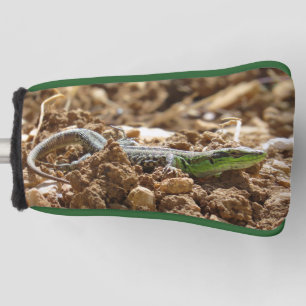 Couvre-club De Golf Le lézard d'émeraude Salamander sur la terre