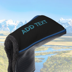 Couvre-club De Golf Lettres éditées modifiables avec ombre portée