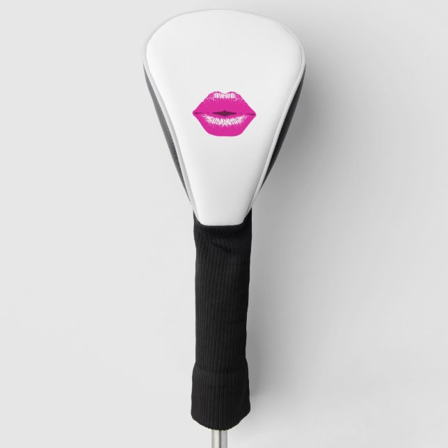 Couvre-club De Golf Lèvres de baiser rose (Devant)