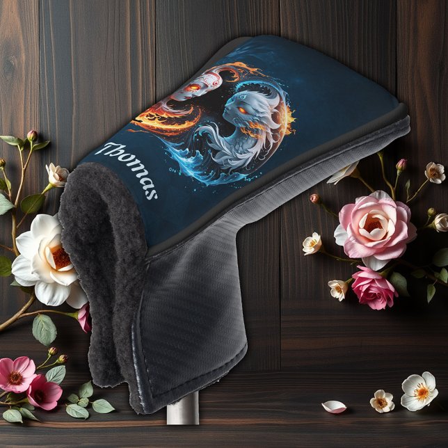 Couvre-club De Golf L'harmonie élémentaire, yin et yang de la nature. (Créateur téléchargé)