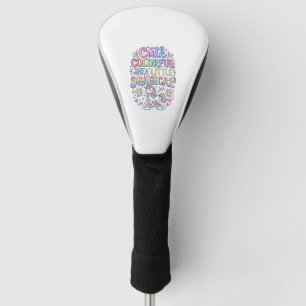 Couvre-club De Golf Licorne Mignonne Colorée et un peu Magique Origina