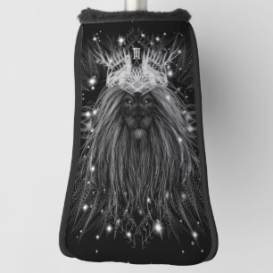 Couvre-club De Golf Lion d'étoile avec monogramme de couronne