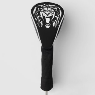 Couvre-club De Golf Lion rugissant d'art tribal