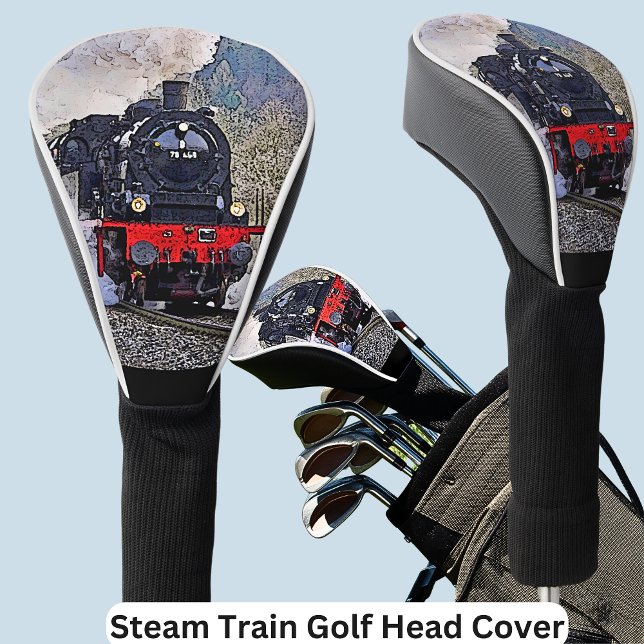 Couvre-club De Golf Locomotive à vapeur dans la neige (Créateur téléchargé)