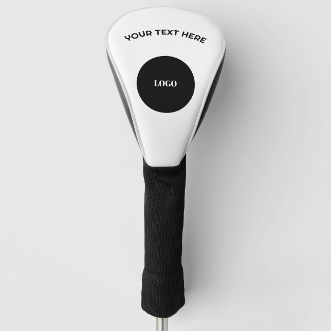 Couvre-club De Golf Logo simple avec promo texte (Devant)