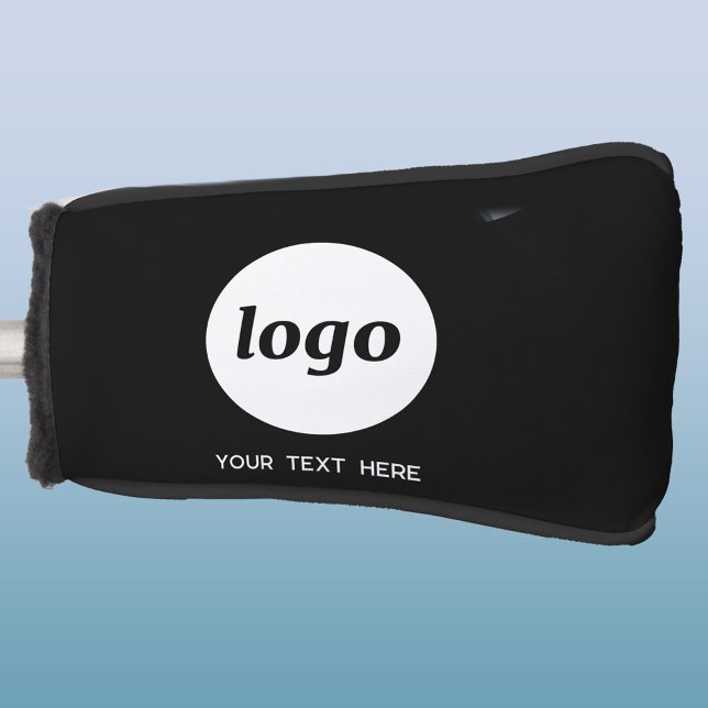 Couvre-club De Golf Logo simple et commerce de texte (Simple logo with custom text busiiness promotional golf head cover)