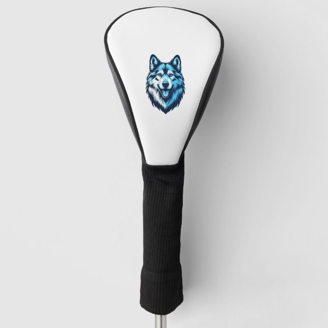 Couvre-club De Golf loup bleu 5 (Devant)