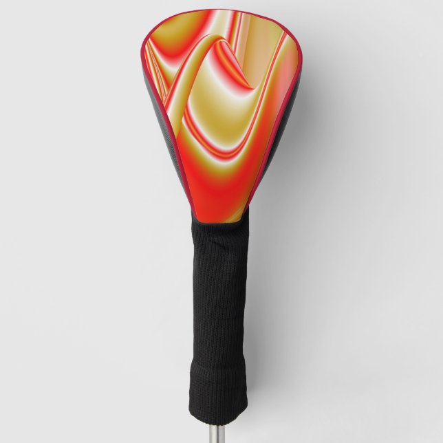 Couvre-club De Golf Love and Gold Abstrait 3D Rainbowart (Devant)