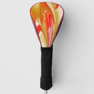 Couvre-club De Golf Love and Gold Abstrait 3D Rainbowart