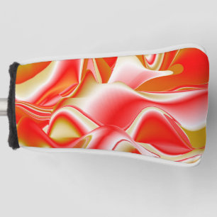 Couvre-club De Golf Love and Gold Abstrait 3D Rainbowart