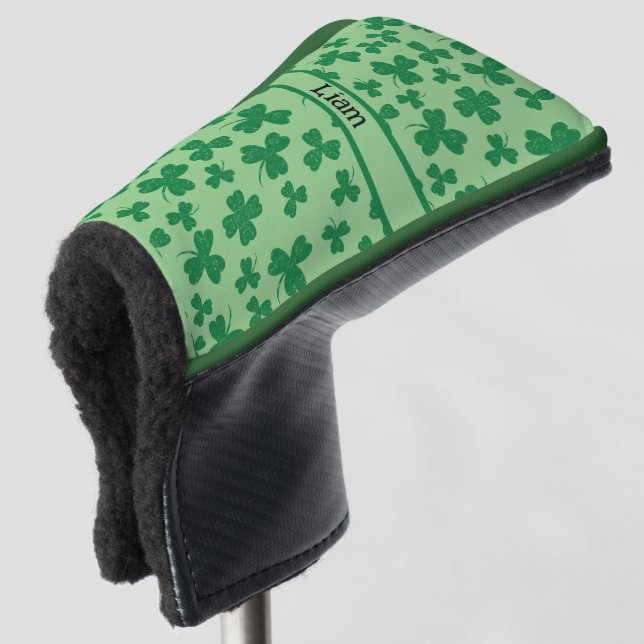Couvre-club De Golf Lucky Clover Green Personnalisé Golf Putter Cover (Devant 3/4)