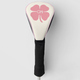 Couvre-club De Golf Lucky Pink Clover avec Monogramme