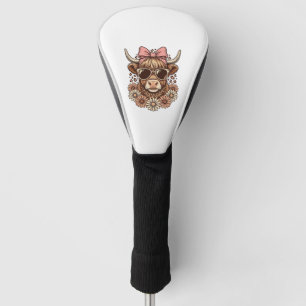 Couvre-club De Golf Lunettes de soleil de vache des Highlands mignonne