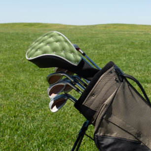 Couvre-club De Golf Luxe Glam Sage Green Faux Velvet