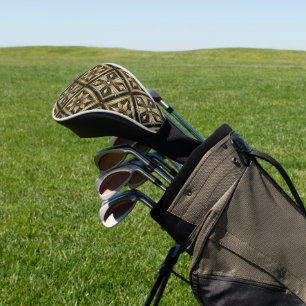 Couvre-club De Golf Luxueux Golden Geometry années 1920 Dimond Art Dec