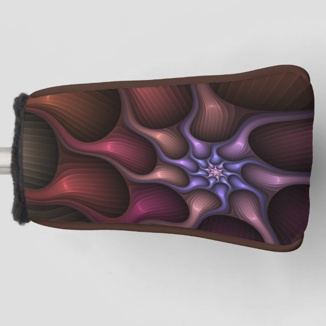 Couvre-club De Golf Magique brillant Abstrait rayé coloré Fractal (Devant)