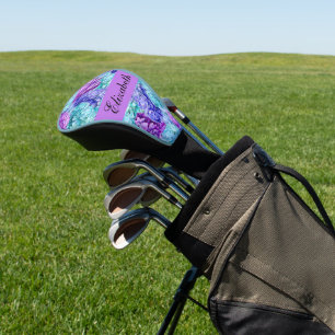 Couvre-club De Golf Magnifiques fleurs d'hydrangée, personnalisables