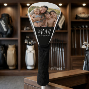 Couvre-club De Golf Maman a établi un script photo noir