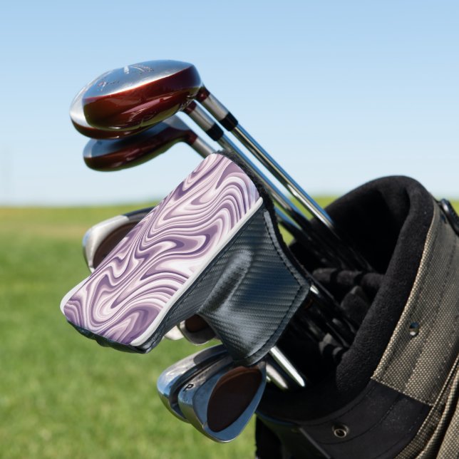 Couvre-club De Golf Marbre Abstrait violet liquide moderne (In Situ)