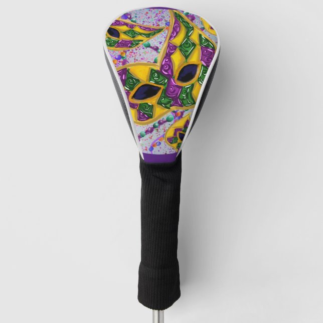 COUVRE-CLUB DE GOLF MARDI GRAS ART (Devant)