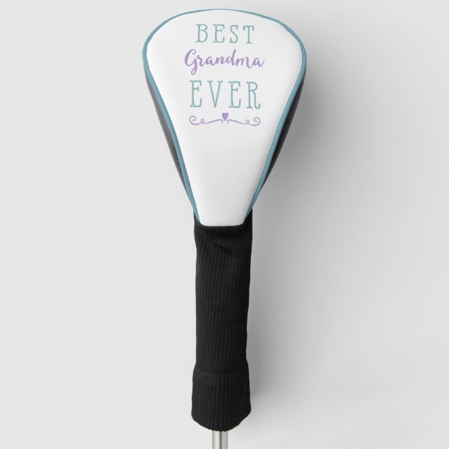 Couvre-club De Golf Meilleur Grand-mère jamais Turquoise pourpre (Devant)
