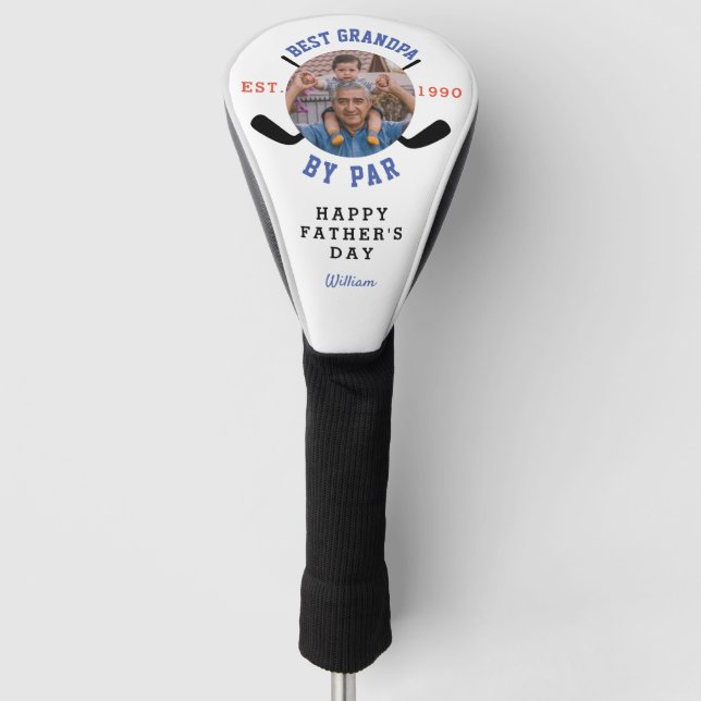 Couvre-club De Golf Meilleur Grand-Père Par Fête des pères Monogramme  (Devant)