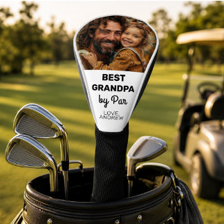 Couvre-club De Golf Meilleur Grand-Père Par Par Photo Personnalisée Fê