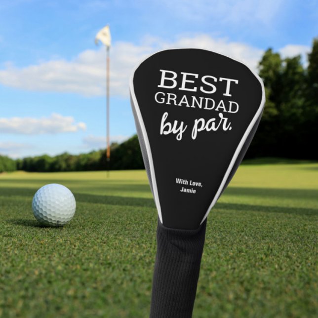 Couvre-club De Golf Meilleur Grand Prix par par Typographie moderne No (Custom Best grandad by par golf club head cover)