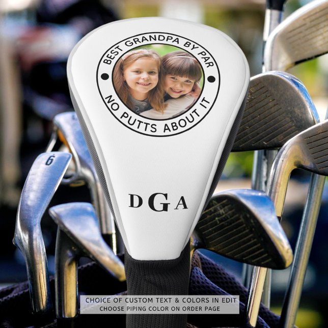 Couvre-club De Golf MEILLEUR GRANDPA PAR PAR Photo Monogram Funny (Créateur téléchargé)