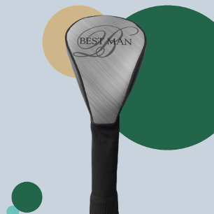 Couvre-club De Golf Meilleur homme brossé argent sur mesure