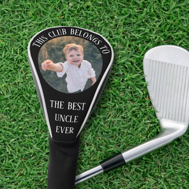 Couvre-club De Golf Meilleur Oncle jamais photo noir (Créateur téléchargé)