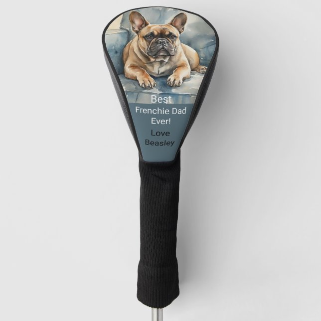 Couvre-club De Golf Meilleur Papa Chien Personnalisé (Devant)