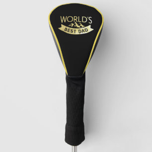 Couvre-club De Golf Meilleur Papa du Monde Noir et Or