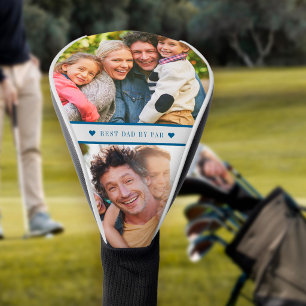 Couvre-club De Golf Meilleur papa par 2 photo père personnalisé