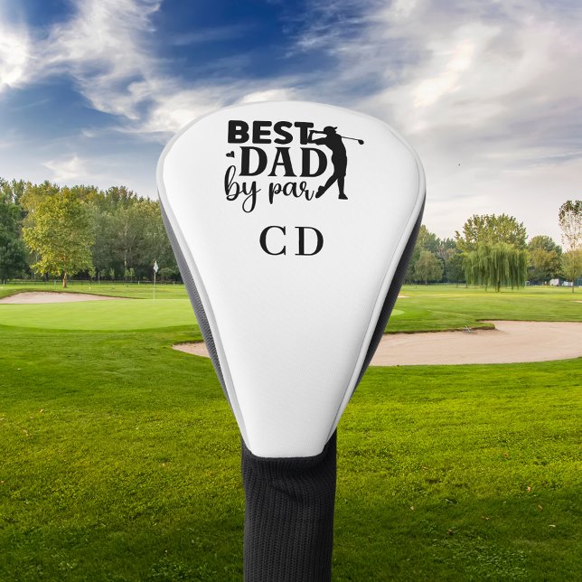 Couvre-club De Golf Meilleur papa par monogramme initiales (Créateur téléchargé)