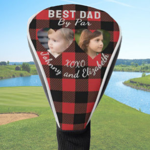 Couvre-club De Golf Meilleur Papa Par Par 2 Enfants Photo Collage Golf